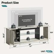 Bestier LED TV Stand for PS5 Gaming Entertainment Center for 60/65 inch TV, Grey
