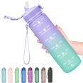thumbnail image 1 of Botellas De Agua Hyeta De 32 Oz Con Pajita: Manténgase Motivado E Hidratado Con Horarios Convenientes Para Beber Marcas Duraderas A Prueba De Fugas, 1 of 5