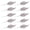 Silver, variant on Pack of 10 Flexible Holiday Leaves Set Christmas Tree Decors for Unique Christmas Tree Ornament with Easy Installation