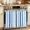 Blue Sky Blue, variant on Geometric Stripe Oven Skirt Curtain 27"Wx20"L,Waterproof Ruffled Stove Cover Skirt with 8 Ribbon Ties,Ombre Farmhouse Blue Vertical Striped Decorative Oven Door Curtain for Kitchen Dishwasher Cabinet