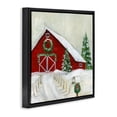 thumbnail image 3 of Stupell Industries Farmhouse Winter Barn Scenery Black Floating Frame Canvas Art, 25 x 25, by Janet Tava, 3 of 8