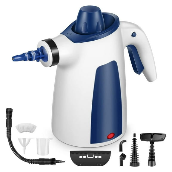 Handheld Steam Cleaner, Pressurized Multi-Surface Steam Cleaner with 9 Accessories, Chemical Steam Cleaner for Home Use, Steamer for Cleaning Floor, Furniture, Upholstery, Grout, and Car