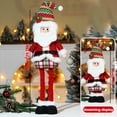 thumbnail image 3 of Christmas Telescopic Doll Ornaments Striped Plaid Snowman Elk Window Decorations, Christmas Atmosphere Decoration for Home and Party, 3 of 5