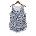 thumbnail image 4 of Simua Summer 2 Peice Outfit for Women Fashion Floral Printed Tank Tops and Drawstring Shorts Beach Lounge Set, 4 of 5