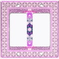 thumbnail image 6 of Metal Light Switch Plate Cover Elegant Pink Mandala Floral Rug Tile Pattern TIL073, 6 of 13