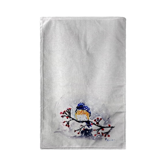 Betsy Drake Interiors Blue Bird & Snow Beach Towel