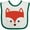 White and Green, variant on Inktastic Fox Woodland Animals Boys or Girls Baby Bib