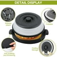 thumbnail image 5 of Microwave Food Splatter Cover & Base Mat,10.5 Inch Large Plastic & Silicone Vented Collapsible Guard Lid, Plate Holder & Kitchen Colander for Meal (Black), 5 of 7