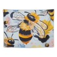 thumbnail image 5 of Patifu Bees Honeybees Flowers Tapestry Wall Hanging Unique Style Graphic Tapestries Home Wall Decor Art for Living Room Bedroom Apartment Farmhouse Dorm Wall Hanging Plush Package of 1 40x30inch, 5 of 6
