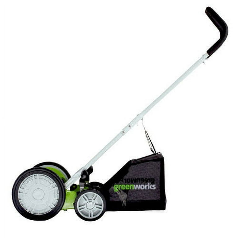 Greenworks 20-inch 5-Blade Push Reel Lawn Mower with Grass Catcher, 25072 