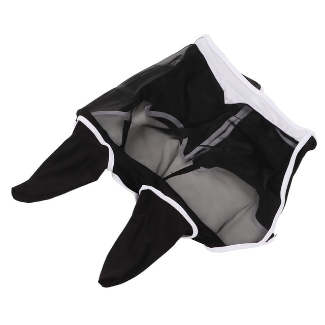 Máscara antimoscas con orejas, máscara antimoscas de malla para caballos, suministros para caballos, máscara para ojos de caballo, rendimiento confiable