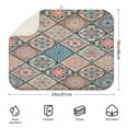 thumbnail image 2 of Floral patterned boho kitchen drying mat 18x24 Inch with soft microfiber texture, washable and functional, perfect for daily dish use, 2 of 5