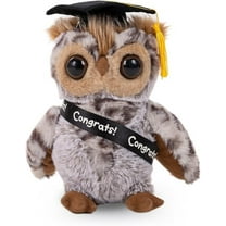 Graduation Plush Toy 2025 – Soft Stuffed Animal Plush with Cap & Diploma/Gown/Sash – Graduation Gift for Kids Preschool Kindergarten College Achievements (Wise Owl with Cap & Sash)