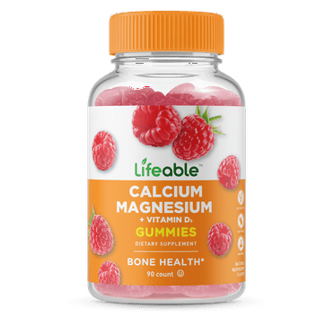 Lifeable Calcium Magnesium and Vitamin D Gummies – 90 Gummies