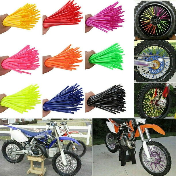 72 PCS Wheel Rim Spoke Skins Covers Trim Wrap Cover Decoration