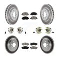 thumbnail image 1 of Transit Auto Front Rear Hub Bearings Assembly Coated Disc Brake Rotors and Semi-Metallic Pads Kit (10Pc) for Car Pontiac Montana Chevrolet Uplander Buick Terraza 3 Hole Triangular Flange - KBB-112275, 1 of 11