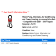 thumbnail image 2 of Water Pump, Alternator, Air Conditioning and Power Steering Accessory Drive Belt - Compatible with 2001 - 2007 Toyota Sequoia 4.7L V8 2002 2003 2004 2005 2006, 2 of 2