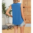 thumbnail image 6 of Women's Sleeveless Ribbed Knit Tank Top  Casual Loose Fit Crew Neck Shirt, 6 of 6