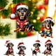 thumbnail image 1 of Sombrero de Navidad Perro Dachshund Ganfancp Decoración Colgante Acrílico Plano 1X amuleto, 1 of 6