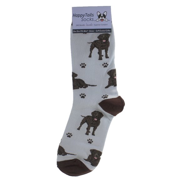 Happy Tails Chocolate Labrador Dog Lover Colored Socks - One Size Fits Most