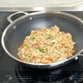 thumbnail image 3 of Lexi Home 5-Quart Diamond Tri-Ply Non Stick Wok Pan with Glass Lid Stainless Steel Cookware, 3 of 8