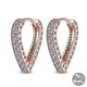 thumbnail image 1 of Real 925 Sterling Silver U Shape Hoop Earrings For Women Luxury Colorful Cz Star Moon Ear Studs Fashion Birthday Wedding Jewelry, 1 of 4