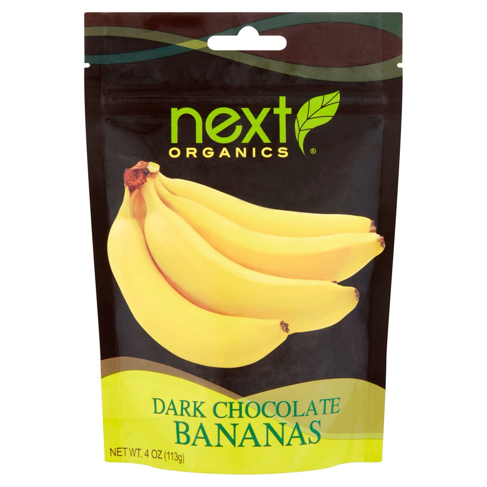Next Organics Dark Chocolate Bananas, 4 oz