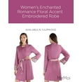 thumbnail image 2 of MeMoi Women's Enchanted Romance Floral Accent Embroidered Robe - Womens - Female, Medium, Tulipwood, 2 of 8