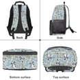 thumbnail image 6 of KEIAHUAN Blue Camo Bow School Backpack for Boys, 17 Inch Soft Breathable Back Panel Daypack,Large Capacity Fits 14 Inch Laptop, Adjustable Strap Bag for Girls Kids Middle School Commute, 6 of 7