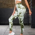 thumbnail image 2 of Ramiter Fleece Lined Leggings Women Yoga Leggings Ribbed Seamless Workout High Waist Cross Over Athletic Exercise Leggings S,Green, 2 of 5