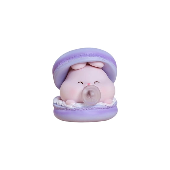 Macaron Bubble Squishy Toys Stress Relief Fidget Cute Vinyl Art Figure Pastel Color Squeeze Toy for Adults Anxiety Soother Creative Desk Display Gift(Light Purple)
