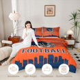 thumbnail image 4 of Erosebridal Rugby City Silhouette Bedding Twin Comforter Set,Sports Theme Down Comforter,Denver Bedding Sets Twin with Comforter For Teens,Ultra Soft Bedroom Decor Reversible,2 Pieces, 4 of 4