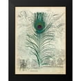 thumbnail image 2 of Lula Bijoux and Company 12x14 Black Modern Framed Museum Art Print Titled - Peacock Feather 1, 2 of 5