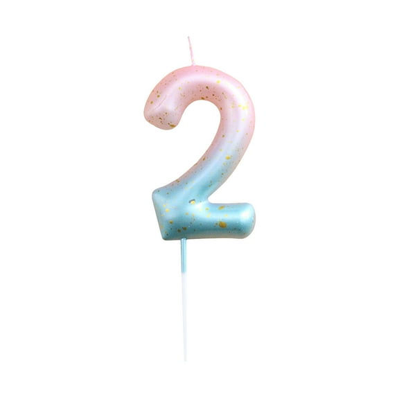 Number 2 Themed Birthday Candles Numeral Birthday Cake Topper For Boy Girl Birthday Decoration Party Supplies