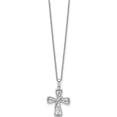 thumbnail image 2 of Sterling Silver Love Never Fails Cross 22In Necklace (22 X 19.6) Made In China qsx730, 2 of 5