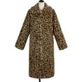 thumbnail image 6 of Jsaierl Leopard Printed Trench Coats for Women Luxury Faux Fur Fluffy Winter Cardigan Business Casual Long Sleeve Jackets, 6 of 7