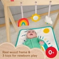 thumbnail image 4 of Fisher-Price Wooden Activity Gym, Wood Frame with 3 Sensory Toys & Mat for Newborn Babies, 4 of 9