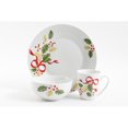 thumbnail image 2 of Gibson Holiday Ribbon 12 Piece Dinnerware Set, Fine Ceramic, 2 of 2