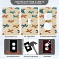 thumbnail image 3 of Yayeee Blank Wall Plate Cover 1-Gang 4.5"x2.7" Home Unused Decorative Outlet, Brown Cartoon Planes Pattern, 3 of 7