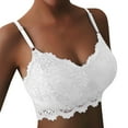 thumbnail image 3 of B91xZ Adjustable Strap Triangle Bra Fashion Plus Size Back-Closure Underwire Bra,White S, 3 of 5