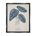 thumbnail image 2 of Stupell Industries Contemporary Plant Leaves Abstract Stripe Shapes Design Graphic Art Luster Gray Floating Framed Canvas Print Wall Art, Design by Daniela Santiago, 2 of 5
