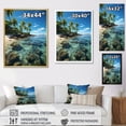 thumbnail image 4 of Designart "Retreat on a Dominican Island" Nautical & Beach Floater Framed Wall Art Living Room, 4 of 7