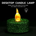 thumbnail image 3 of Mobutofu 12Set Glitter Pillar Candles LED Tealight Candles Elegant Homes, 3 of 4