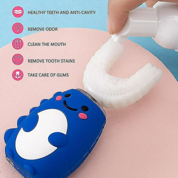 Brosse à Dents Électrique en Forme de U à 360 Degrés, Outil de Nettoyage Intelligent pour Enfants, Soins Bucco-Dentaires