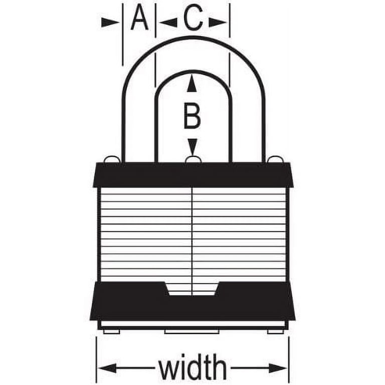 MASTERLOCK CO 1KA-2359 1-3/4, Laminated Steel Padlock