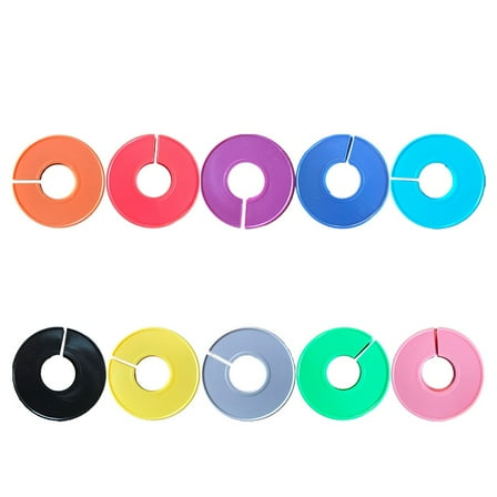 UPKOCH 10Pcs Clothes Hanger Size Divider Round Shape Assorted Color Plastic For Organizing Clothes