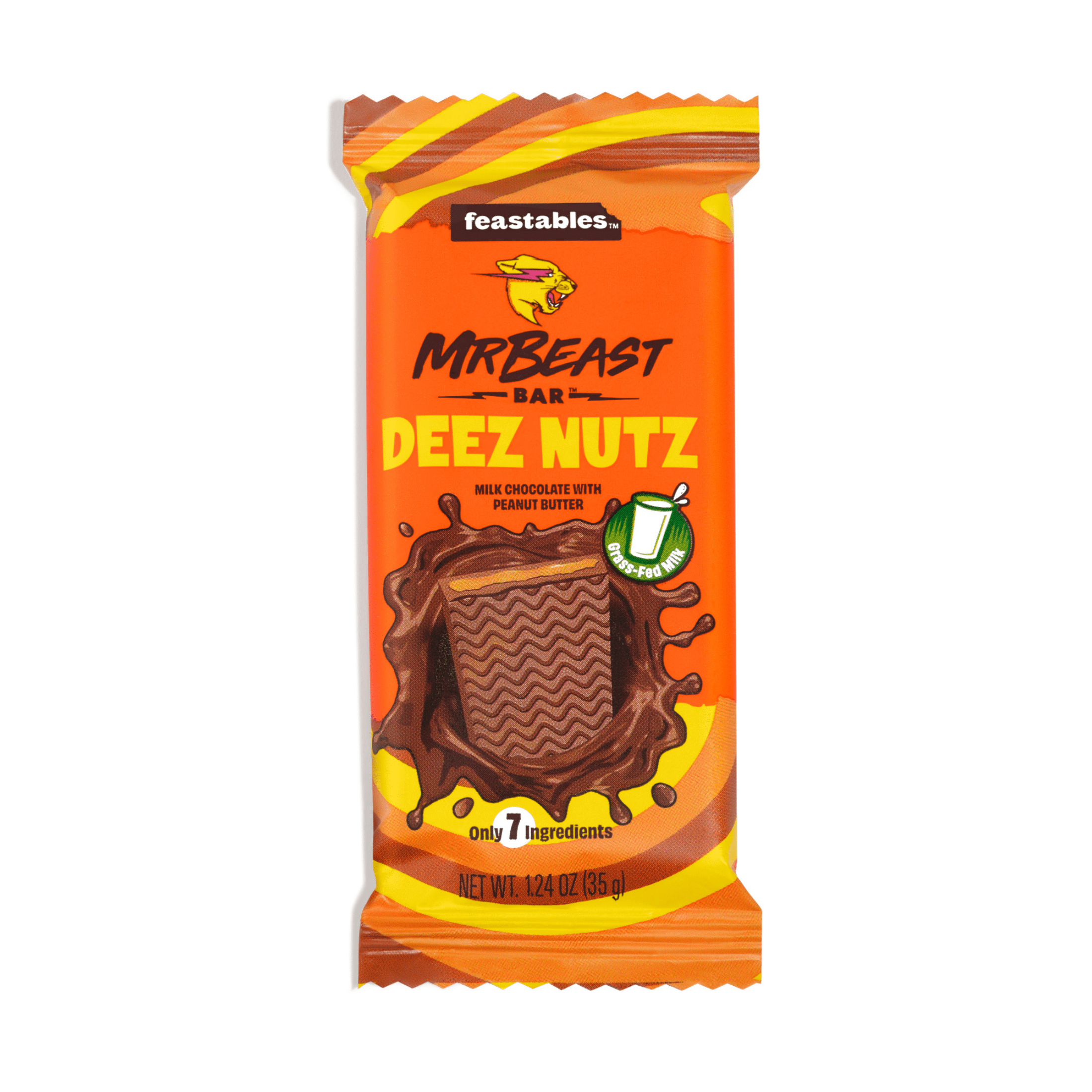 Feastables Mrbeast Milk Chocolate Bars With Peanut Butter Deez Nuts ...