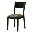 thumbnail image 5 of Furniture of America Kapok Wood Padded Dining Chair in Black and Gray (Set of 2), 5 of 7