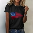 thumbnail image 2 of HEILAU American Flag Graphic T Shirts for Women Independence Day Shirt T Shirts Top Crewneck Short Sleeve National Print Patriotic Tops, 2 of 4