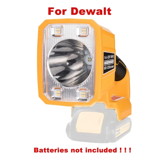 Car Working Lamp Li-ion Battery Adapter USB Charger Outdoor Work Light For Dew*alt 20V Battery